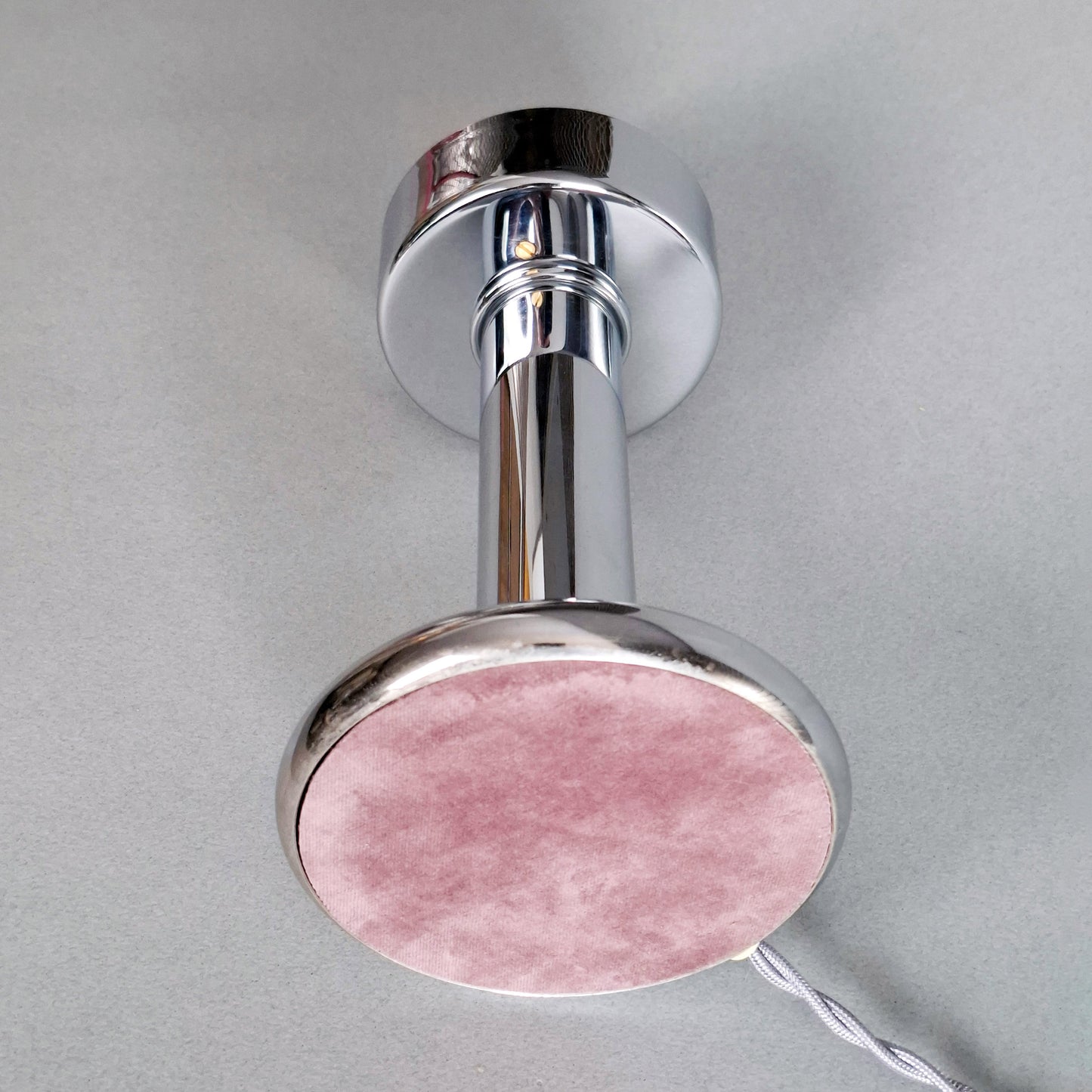 1970s vintage table lamp with chrome foot and white opaline glass from Kalmar - Retro Lamp Shop