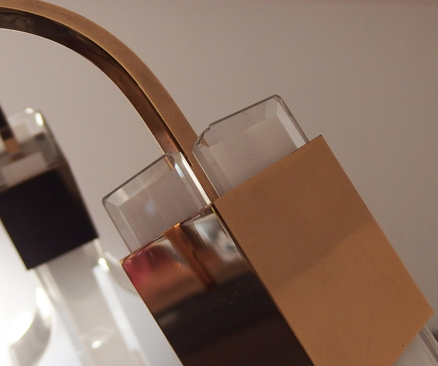 Vintage 1970s Italian 6 lights gold plated chandelier with murano glass elements designed by Gaetano Sciolari - Retro Lamp Shop