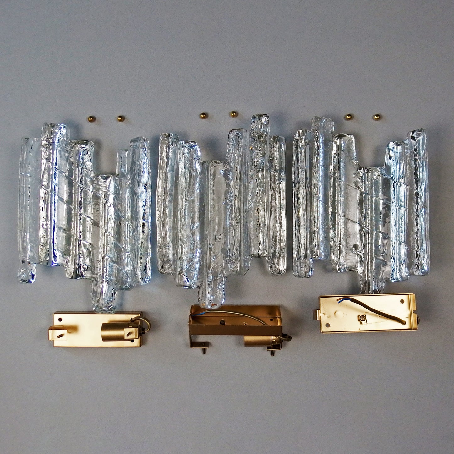 1 of 3 1970s Murano glass sconces from Fischer Leuchten - Retro Lamp Shop