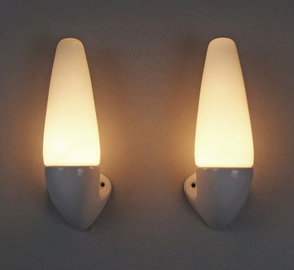 Pair Ifö Sweden wallmounted sconces | Porcelain | Model 6035 | Sigvard Bernadotte | vintage 60's - Retro Lamp Shop