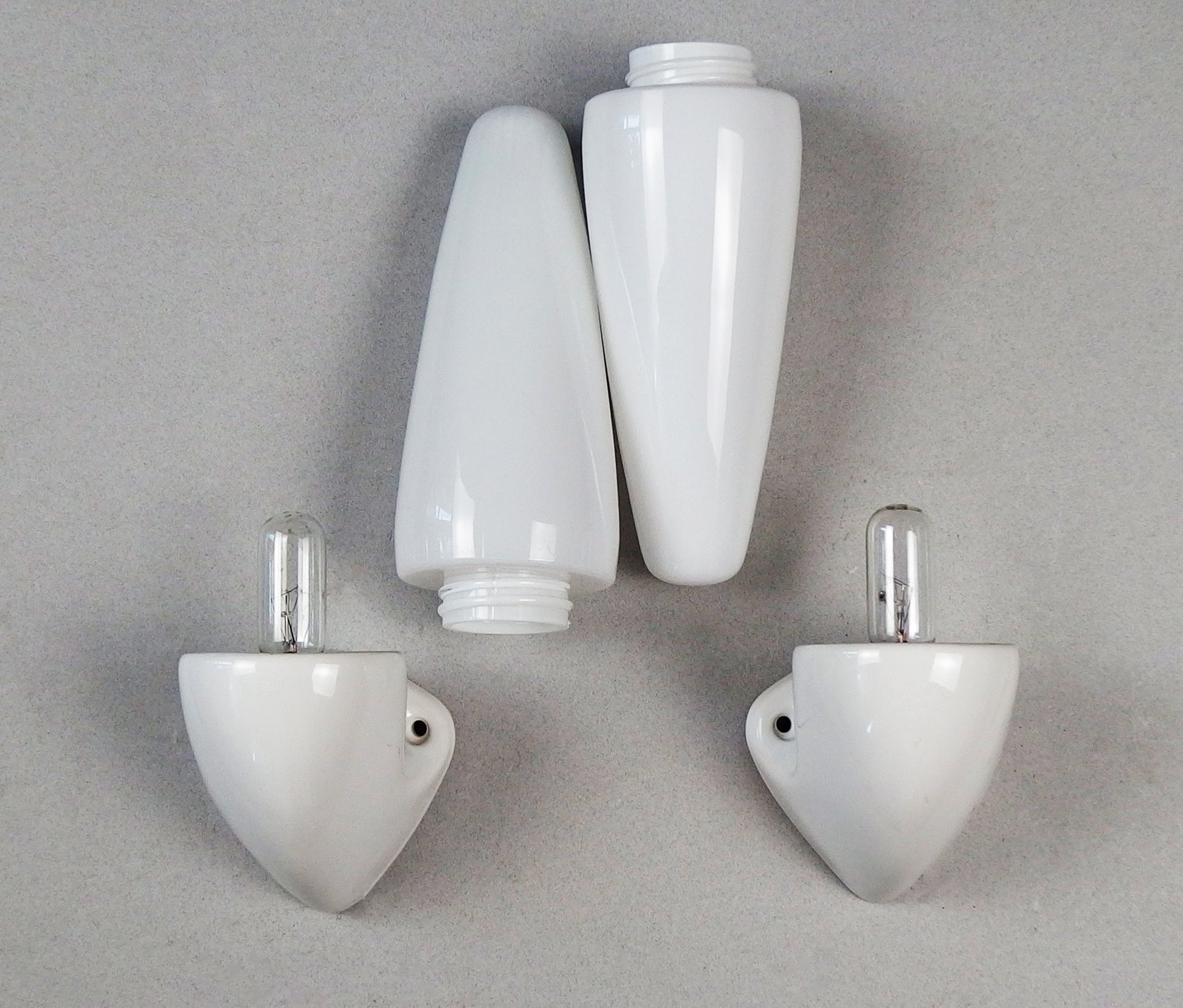 Pair Ifö Sweden wallmounted sconces | Porcelain | Model 6035 | Sigvard Bernadotte | vintage 60's - Retro Lamp Shop