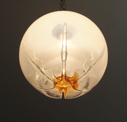 1970s Murano ceiling light with Murano handblown glass globe