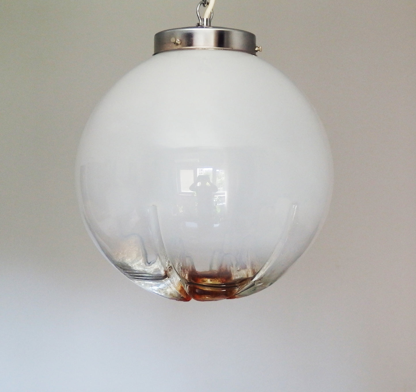 1970s Murano ceiling light with Murano handblown glass globe