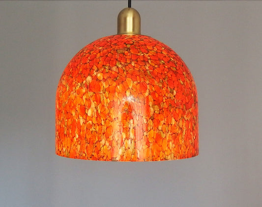 1970s Peill and Putzler pendant light with Murano glass shade - Retro Lamp Shop