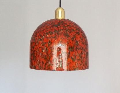 1970s Peill and Putzler pendant light with Murano glass shade - Retro Lamp Shop