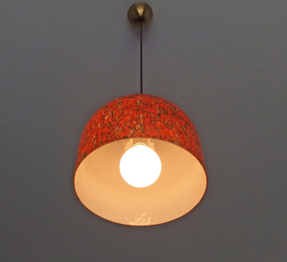 1970s Peill and Putzler pendant light with Murano glass shade - Retro Lamp Shop