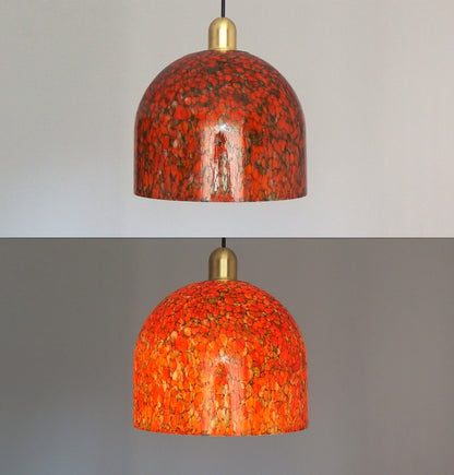 1970s Peill and Putzler pendant light with Murano glass shade - Retro Lamp Shop