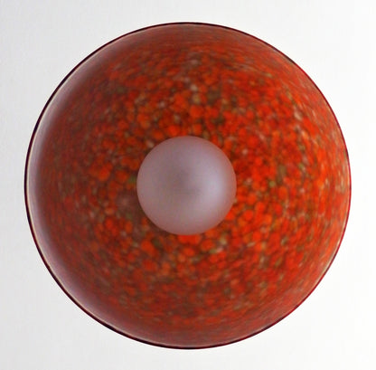 1970s Peill and Putzler pendant light with Murano glass shade - Retro Lamp Shop