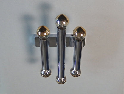 1 of 3 1970's Sciolari style 6 lights chrome sconces from Doria Leuchten - Retro Lamp Shop
