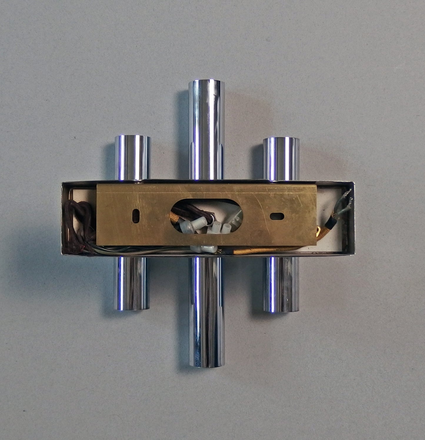 1 of 3 1970's Sciolari style 6 lights chrome sconces from Doria Leuchten - Retro Lamp Shop