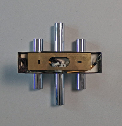 1 of 3 1970's Sciolari style 6 lights chrome sconces from Doria Leuchten - Retro Lamp Shop