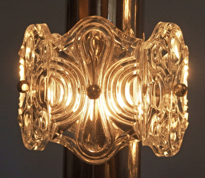 1970s vintage5 lights chrome and crystal cascade ceiling light from Sische - Retro Lamp Shop