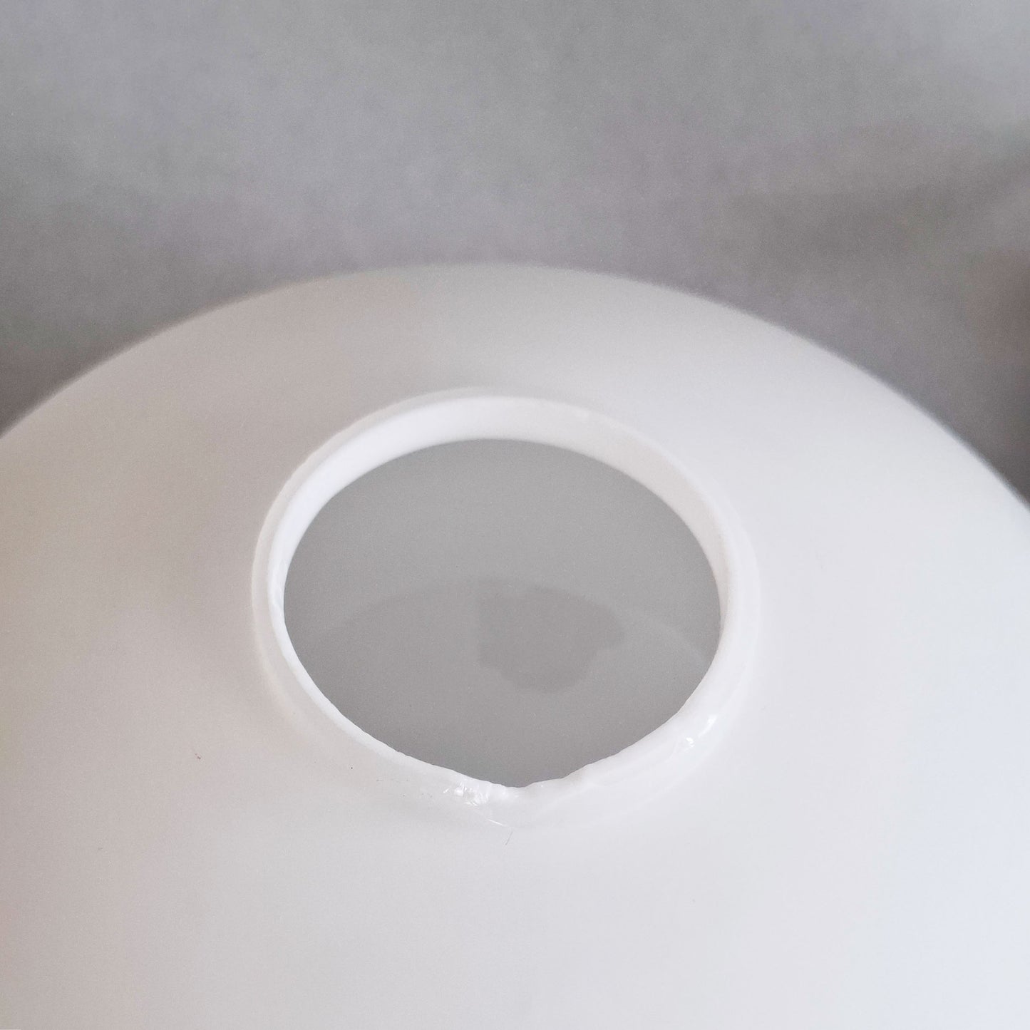 1970s vintage table lamp with chrome foot and frosted white glass globe - Retro Lamp Shop
