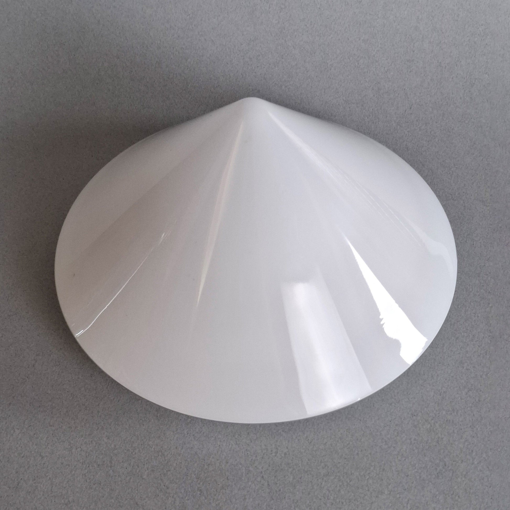 1970s vintage table lamp with chrome foot and white opaline glass from Kalmar - Retro Lamp Shop