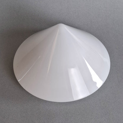 1970s vintage table lamp with chrome foot and white opaline glass from Kalmar - Retro Lamp Shop