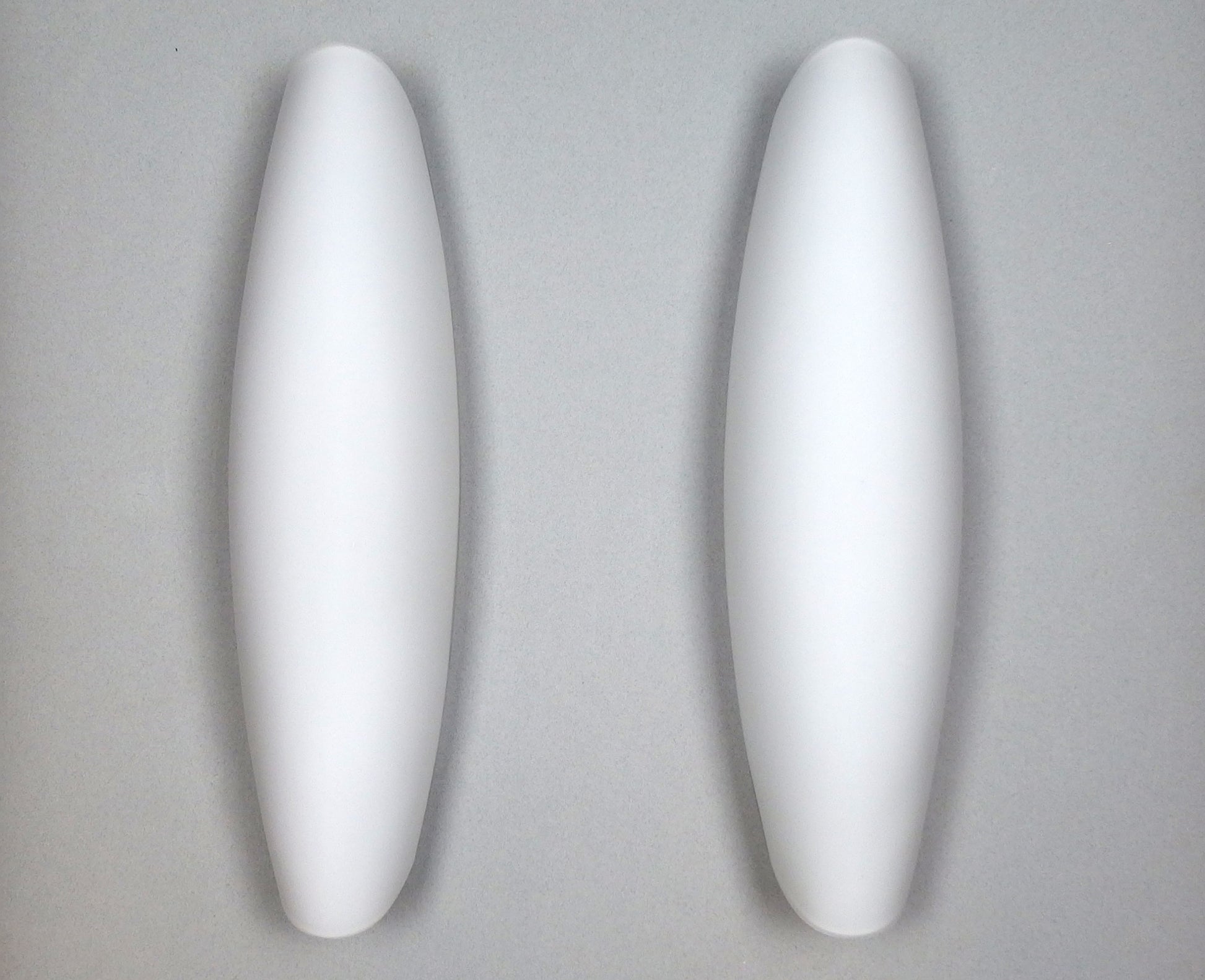 Pair of 1990s white frosted opaline XL sconces from Honsel - Retro Lamp Shop