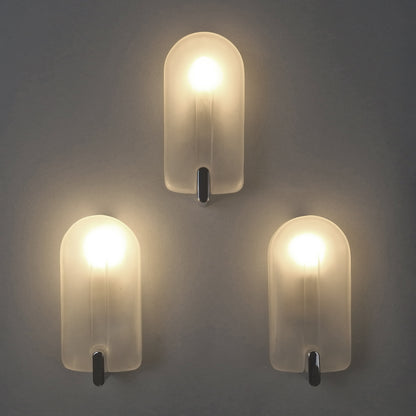 Set of 3 elegant 1980s sconces with frosted glass shades and chromed metal base - Retro Lamp Shop