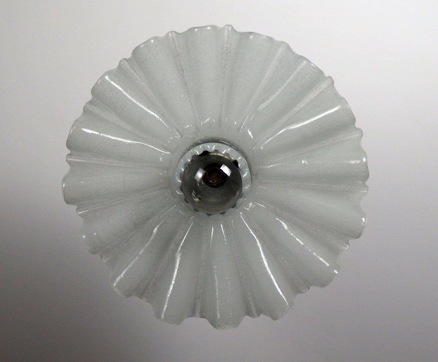 Kaiser vintage Murano glass pendant light with chrome elements - Retro Lamp Shop