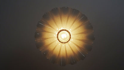 Kaiser vintage Murano glass pendant light with chrome elements - Retro Lamp Shop