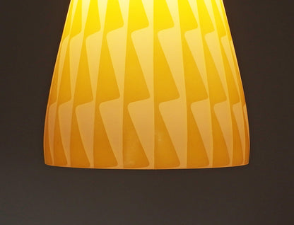 Midcentury 1960s Peill and Putzler yellow glass pendant lamp designed by Aloys Gangkofner - Retro Lamp Shop