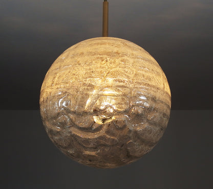 Vintage Doria ceiling light with Murano Glass Globe and brass elements - Retro  Lamp Shop