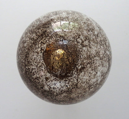 Vintage Kaiser Leuchten brass pendant light with Murano glass globe - Retro Lamp Shop